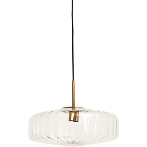 Light & Living - suspension - Pleat - or transparent - verre - Ø