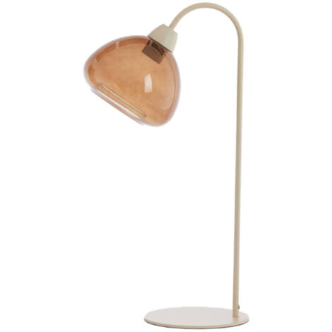 Light & Living - tischlampe - Bisho - braun - glas -