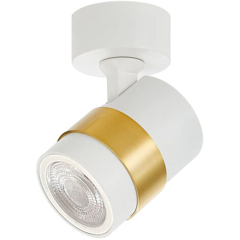 Light Prestige Anillo spot parete bianco/oro metallo 1xGU10