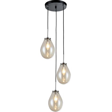 Light Prestige Fondi lampadario 3 luci E14 vetro trasparente