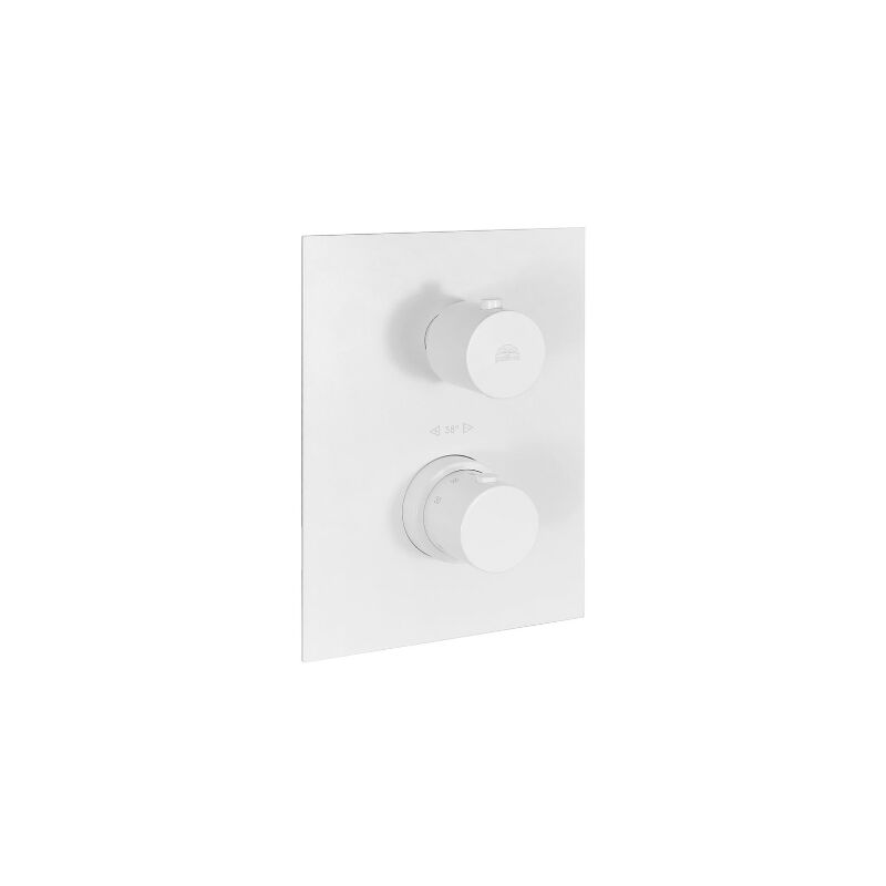 Miscelatore termostatico doccia ad incasso bianco opaco, piastra 150x200 mm Paffoni serie Light LIQ519BO/M Ottone - Bianco Opaco