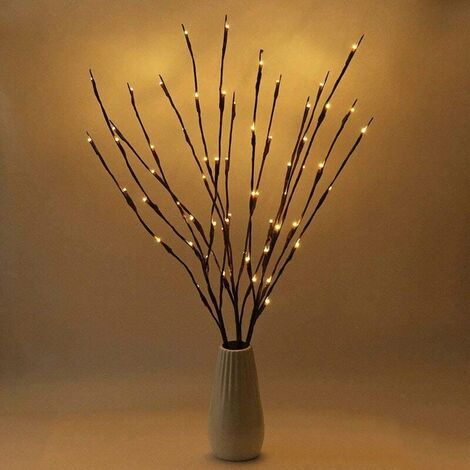 Light twigs / decorative twigs brown with 20 LEDs