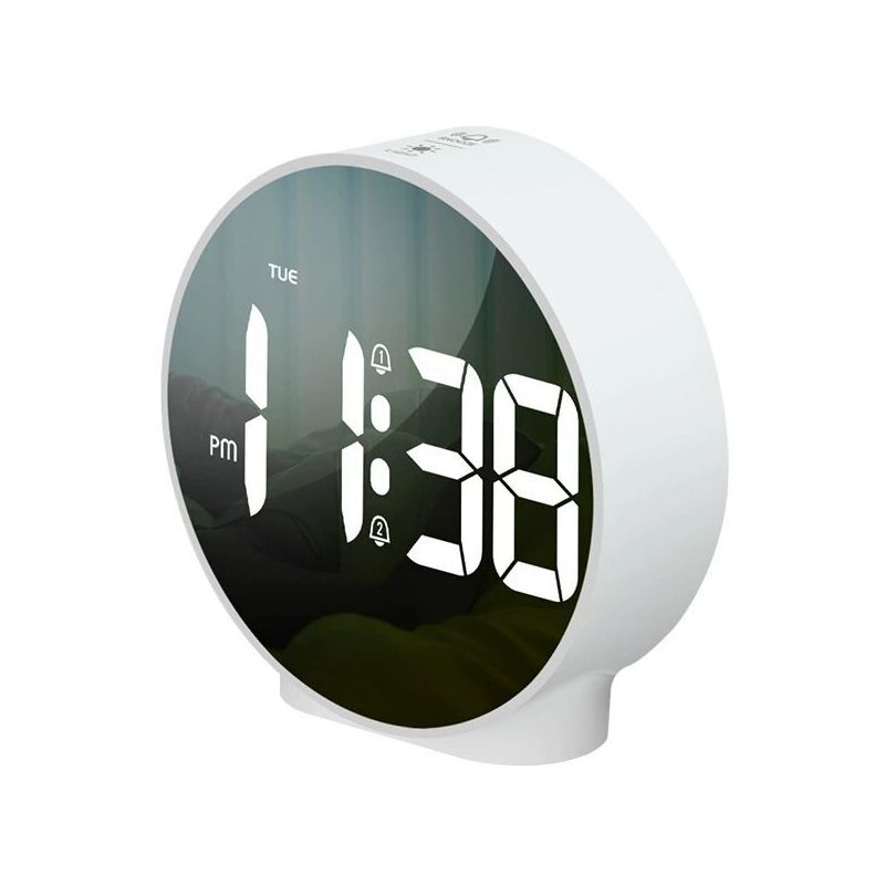 Light Up Alarm Clock With Week Display, Snooze Function, 4 Adjustable Brightness, 2 Alarms, Battery Operated Digital Clock For Kids, Teens, Seniors