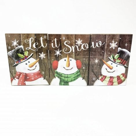 Light Up Folding Christmas Decoration "Let It Snow"