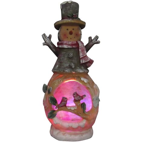 Light Up Snowman Christmas Decoration (Xmas LED Multicoloured Festive Ornament)