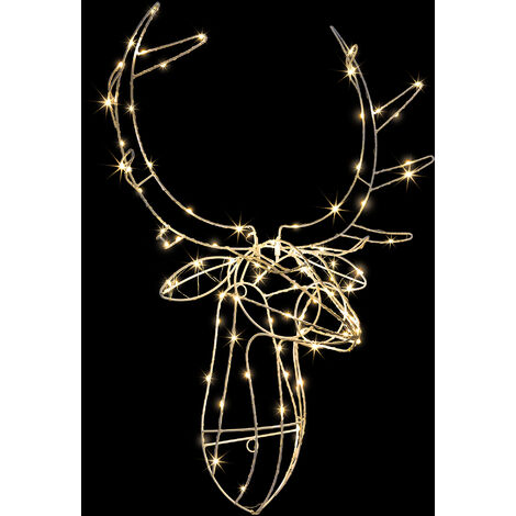 main image of "Light Up Stag Head (H89cm)"