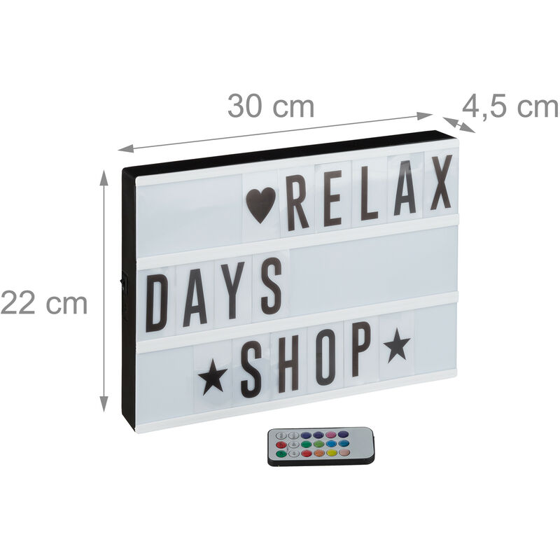 Symbolen Light-Box Leuchtkasten A3 mit 85 Buchstaben batteriebetrieben