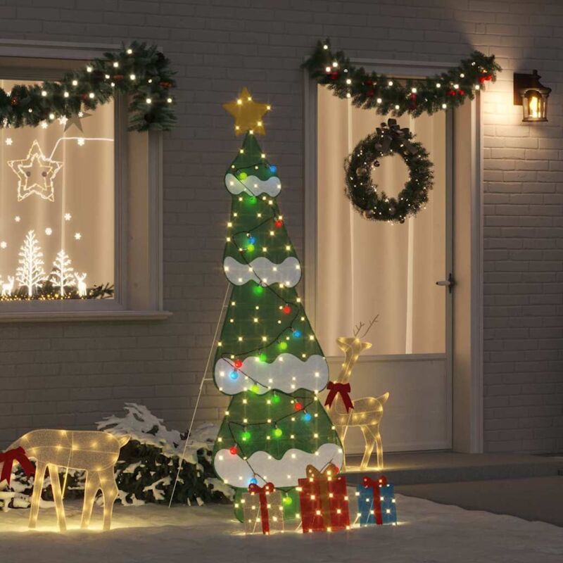 Lighted Christmas Tree With 3 Gift Boxes 2d Warm White 210 Cm Vidaxl