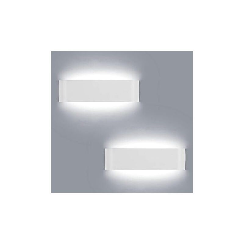 Lightess - 2pcs Intérieure led Lampe Murale Blanc Froid