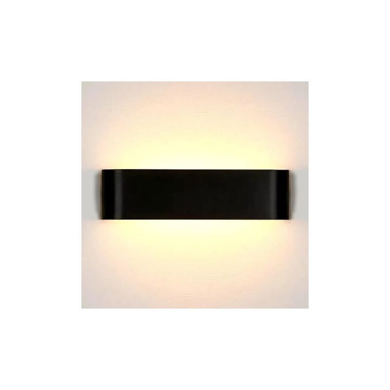 Lightess - Applique Murale Intérieure led 16W Blanc Chaud,Noir