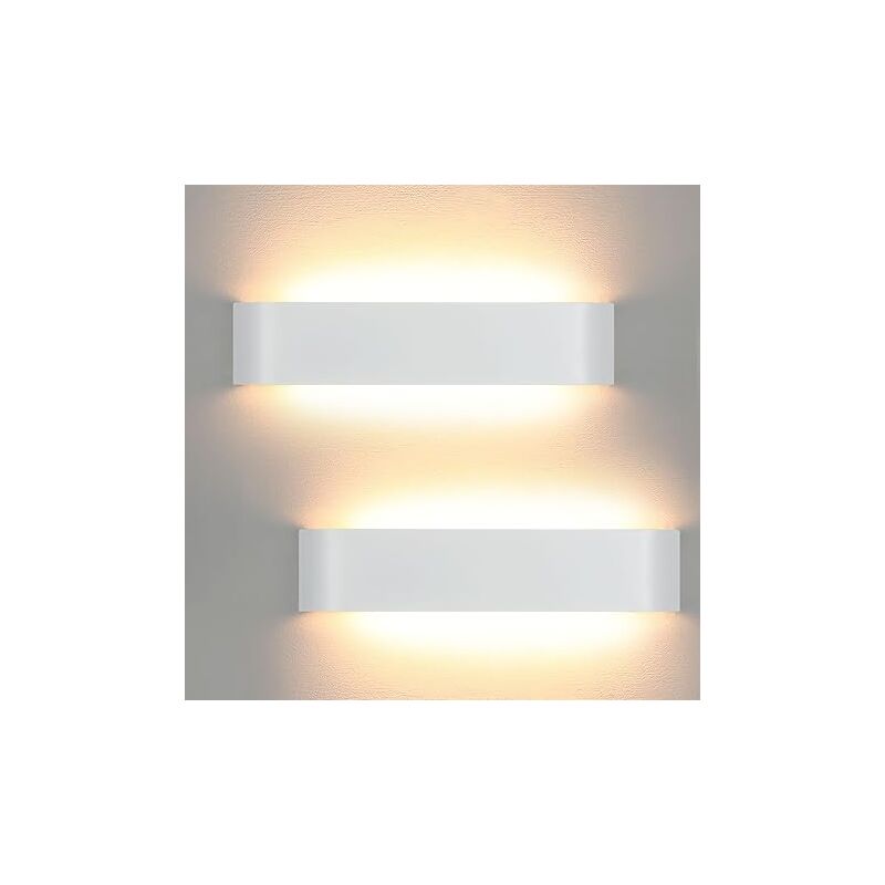 Lightess - Appliques Murales Intérieures led 18W Moderne ,Blanc