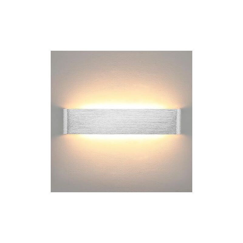 Lightess - Applique Murale Intérieure led Blanc Chaud ,Argenté