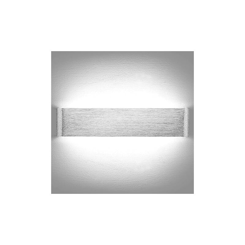 Lightess Applique Murale Intérieure LED Blanc Froid,Argenté