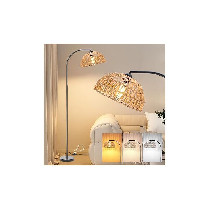 Lightess - Lampadaire sur Pied Arc Vintage Douille E27