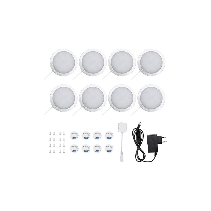 Lightess - Lampe de Placard led 8er Éclairage Blanc Chaud