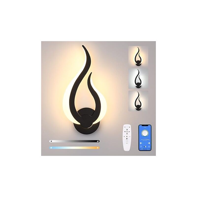 Lightess - led Dimmable 3 Température de Couleur Lampe(Noir)