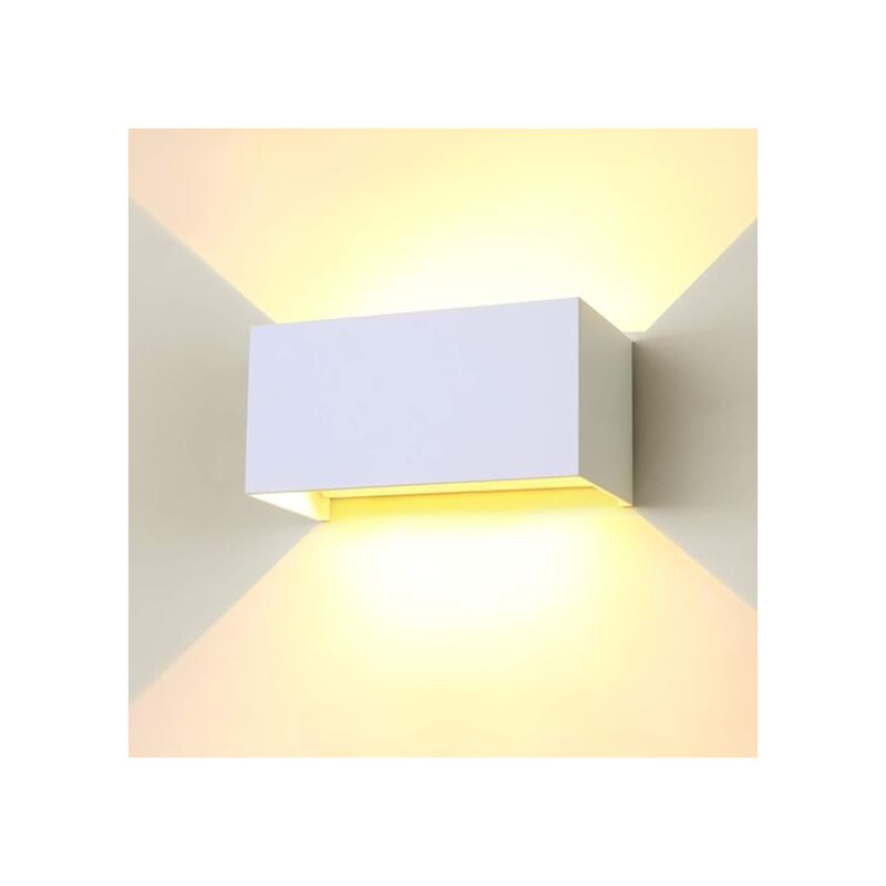 Luminaire Murale Étanche, Lumière Chaude, Blanc - Lightess