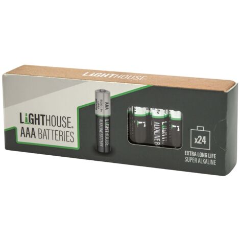 Lighthouse 24 Pack AAA Alkaline Batteries Triple A L/HBATAAA24 XMS25LHBAT3A