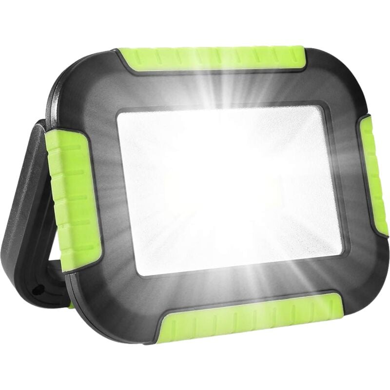 Lighting EVER LE Projecteur LED Portable 10W 1000LM, Projecteur LED Rechargeable, 3 Modes Luminosité, Résistant pour Camping, Bricolage, Chantier