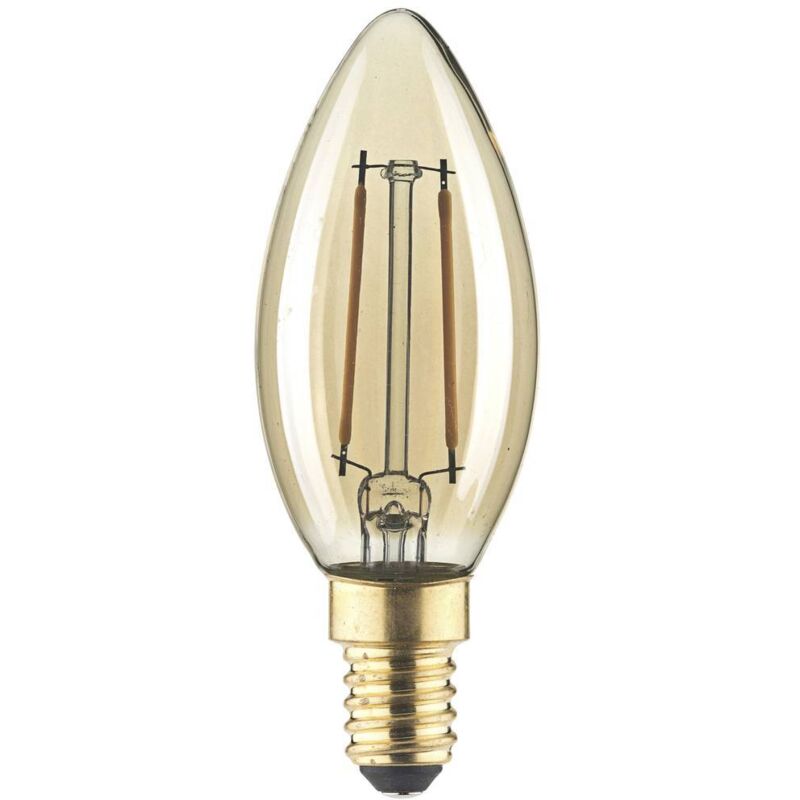 LightMe LM85051 LED E14 Candle 2.5W Amber 35x97mm Warm Gold Light