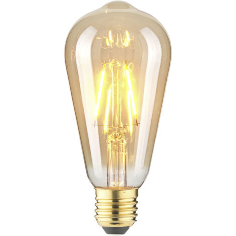 LightMe LM85057 LED  E27 Kolbenform 2.5 W Bernstein (Ø x L) 64 mm x 140 mm  1 St.