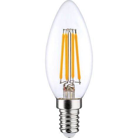 LightMe LM85336 LED CEE E (A - G) E14 forme de flamme 6.5 W = 60 W blanc chaud (Ø x L) 35 mm x 97 mm non dimmable, à filament 1 pc(s) A217372