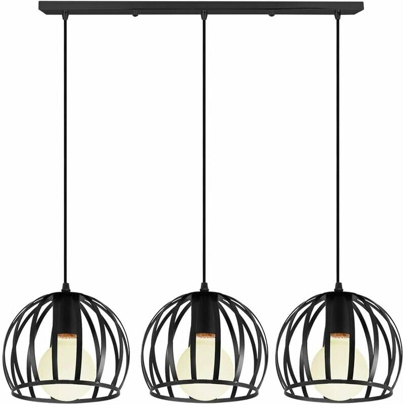 Heguyey - Lights Pendant Light Fixture Vintage Ceiling Light Industrial Chandelier Cage Metal Shade Lamp For Living Room Dining Room Kitchen