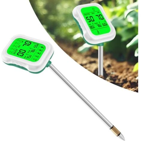 Lightweight digital soil tester providing accurate readings of pH and environmental factors to support plant growth