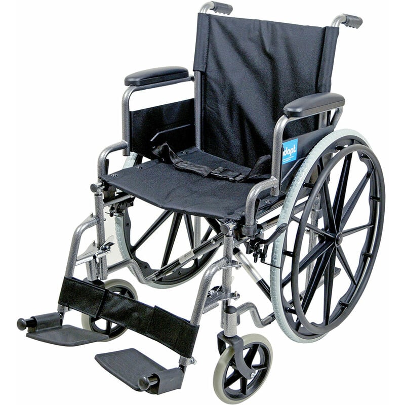 Lightweight Self Propelled Steel Transit Wheelchair - Foldable Design - Hammered
