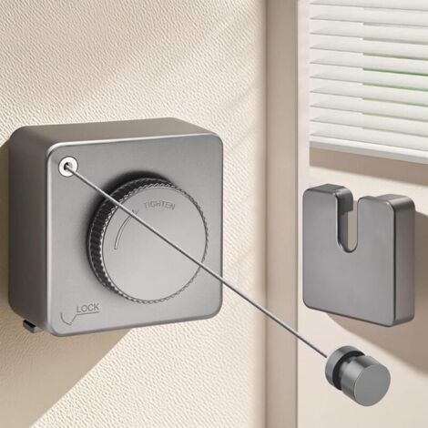 Ligne à linge rétractable murale en acier inoxydable, 4,6 m, réglable intérieur/extérieur, sans fléchissement