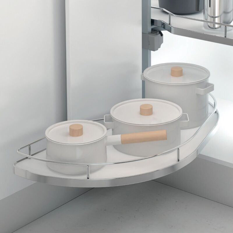 48146014 Dolphin2 coulissant M45 gauche - Ligne COMPACT MINIM - Plateau d'angle coulissant avec base blanche