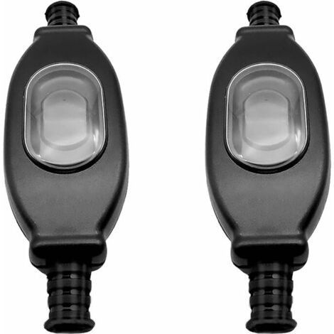 Ligne Cordon Interrupteur, 2 Pièces 250v 7mm Interrupteur à Cordon Etanche, Certification Ip65 Anti-poussière et étanche Interrupteur à Cordon pour Lampes Appareils électriques Transformateurs.