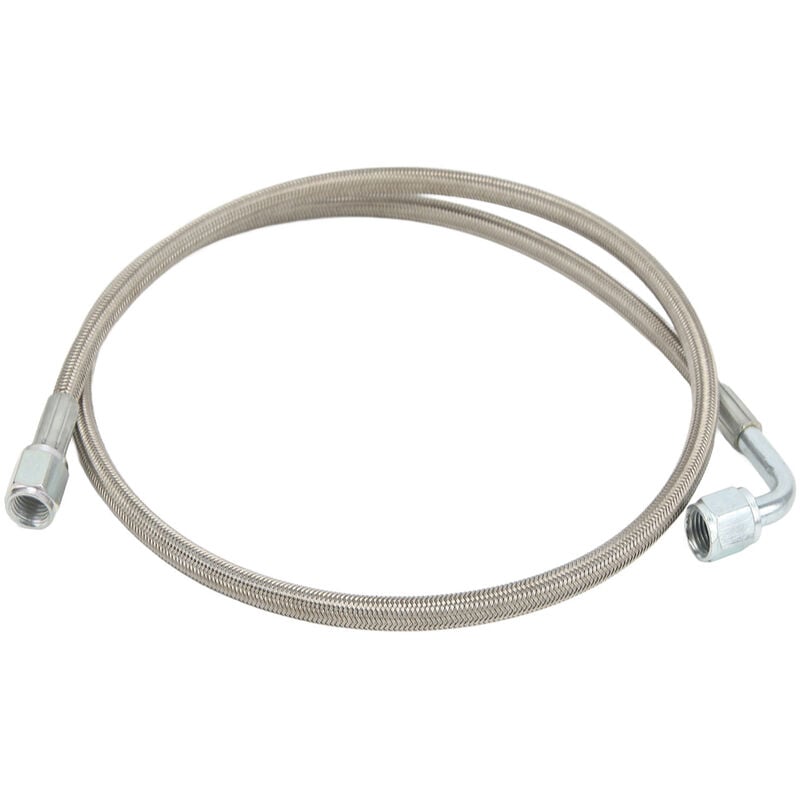 Jeffergarden Ligne d'alimentation en huile Turbo 4AN 90 degrés en acier inoxydable tressé tube d'alimentation en huile tuyau tuyau 36 pouces