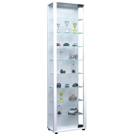 Vitrine Murale En Bois Avec Portes En Acrylique - 3 à 8 étages, Pour Figurines Et Collections