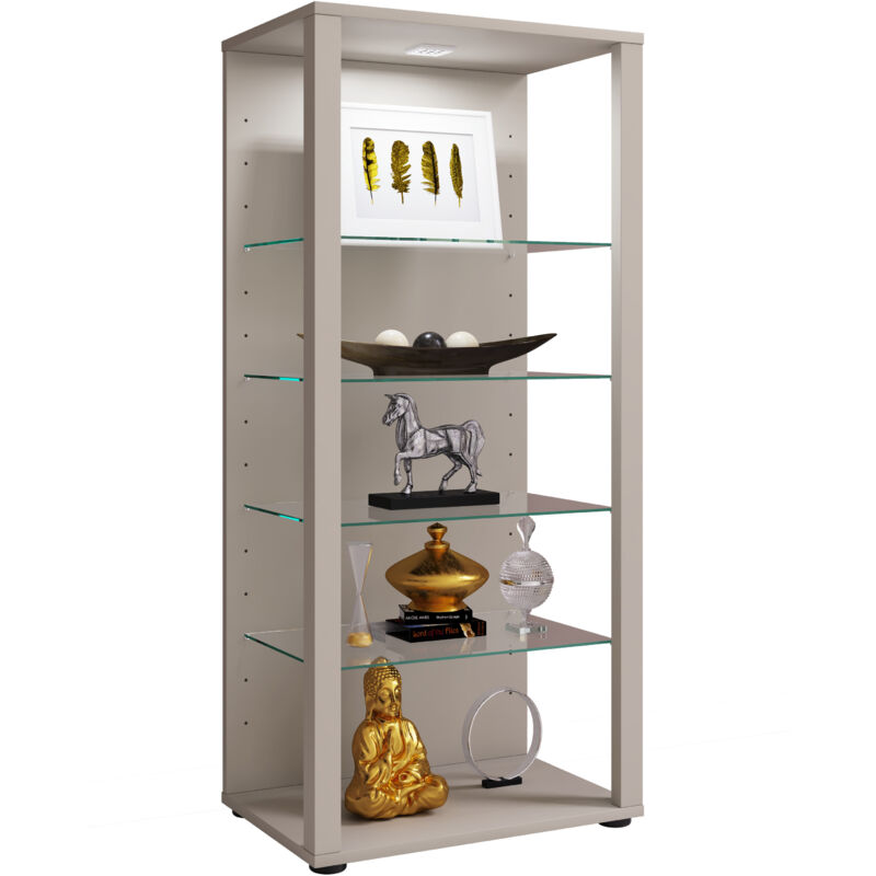 VCM - Vitrine en verre en bois Glasol lll H. 115 x B. 52 x T. 35 cm VCM - Vitrine en verre en bois Glasol lll H. 115 x B. 52 x T. 35 cm