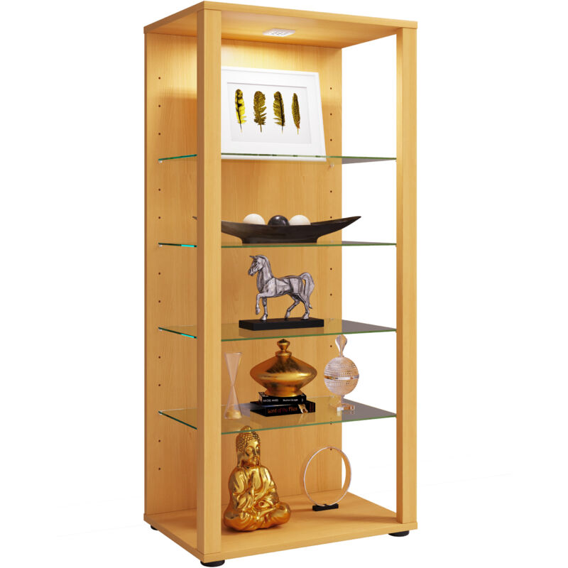 VCM - Vitrine en verre en bois Glasol lll H. 115 x B. 52 x T. 35 cm VCM - Vitrine en verre en bois Glasol lll H. 115 x B. 52 x T. 35 cm