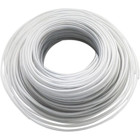 Ligne de Coupe 3 mm X 40 mètres, Fil de Ligne de Coupe-Bordure en Acier pour Coupe Gazon Fil d'Acier Ligne de Tonte Tondeuse à Gazon