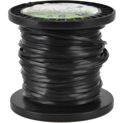 Ligne de coupe de 3,3 mm Efficacité de coupe élevée à faible bruit quadrate noir pour la plupart des tondeuses à pelouse Ferme 30m-Crezuo
