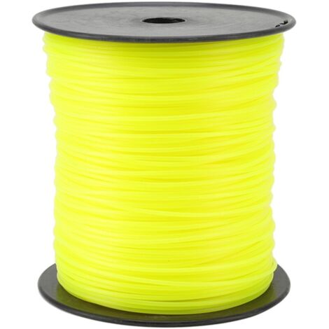 Ligne de Coupe-Herbe en Nylon, Fil de Coupe Robuste, Bobine de 3mm/0,12 pouces,de Remplacement pour Tondeuse à Gazon Husqvarna Ryobi, Echo,300mètres,Rond Jaune