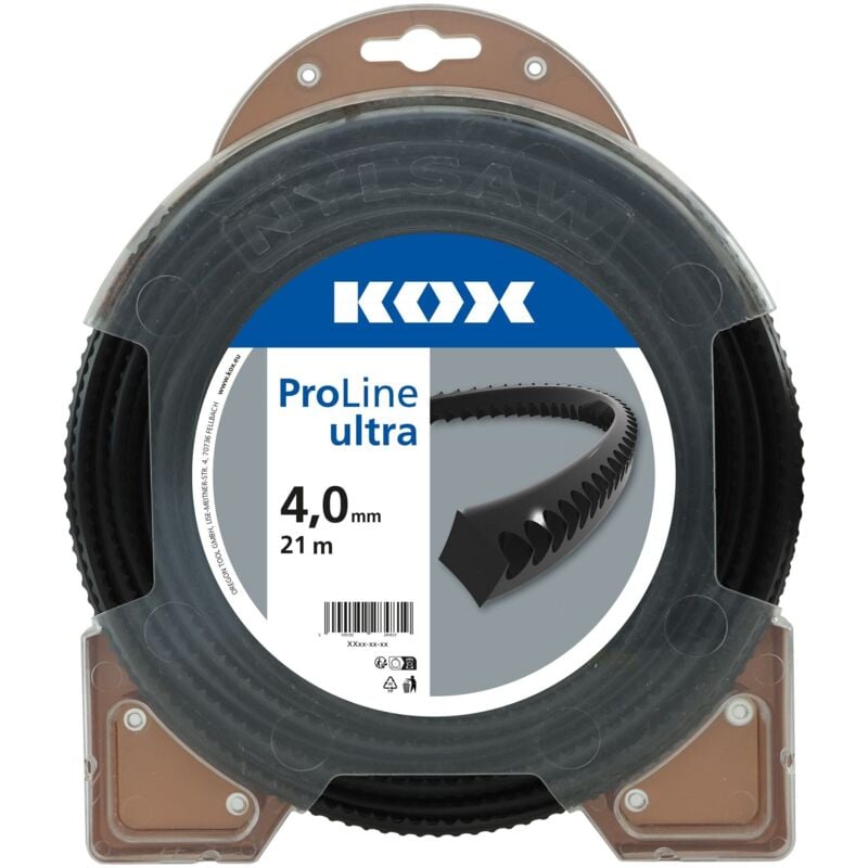 Ligne de débroussaillage KOX ProLine Ultra 3,0 mm de diamètre, 132 m de longueur