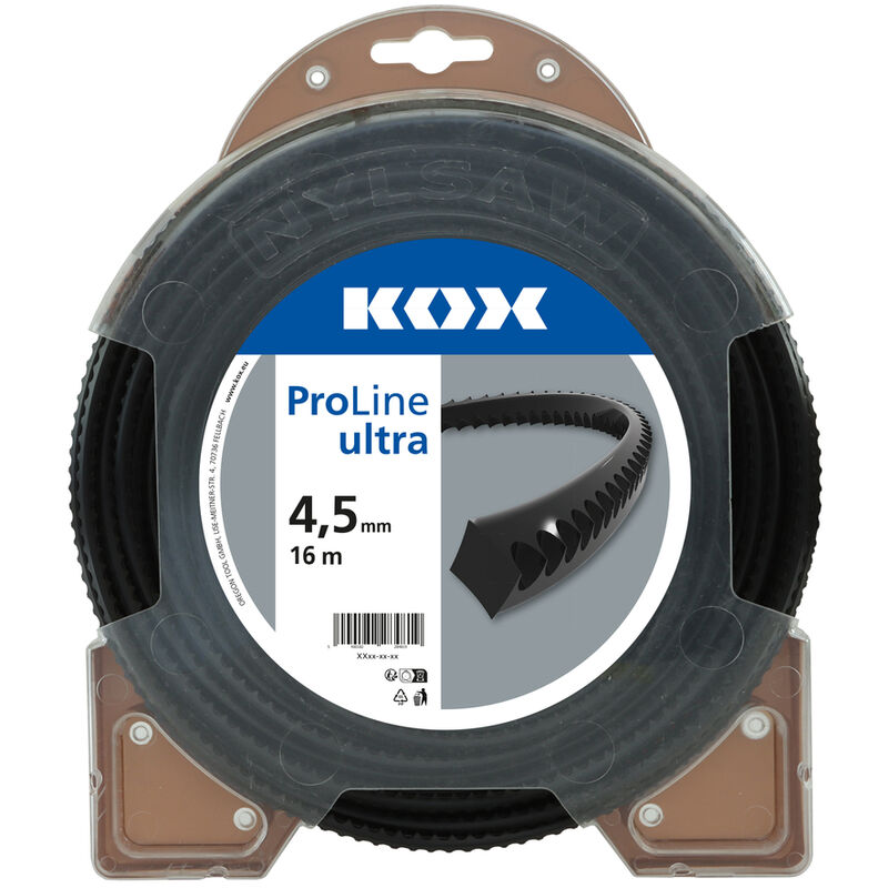KOX - Ligne de débroussaillage ProLine Ultra 4,5 mm de diamètre, 16 m de longueur
