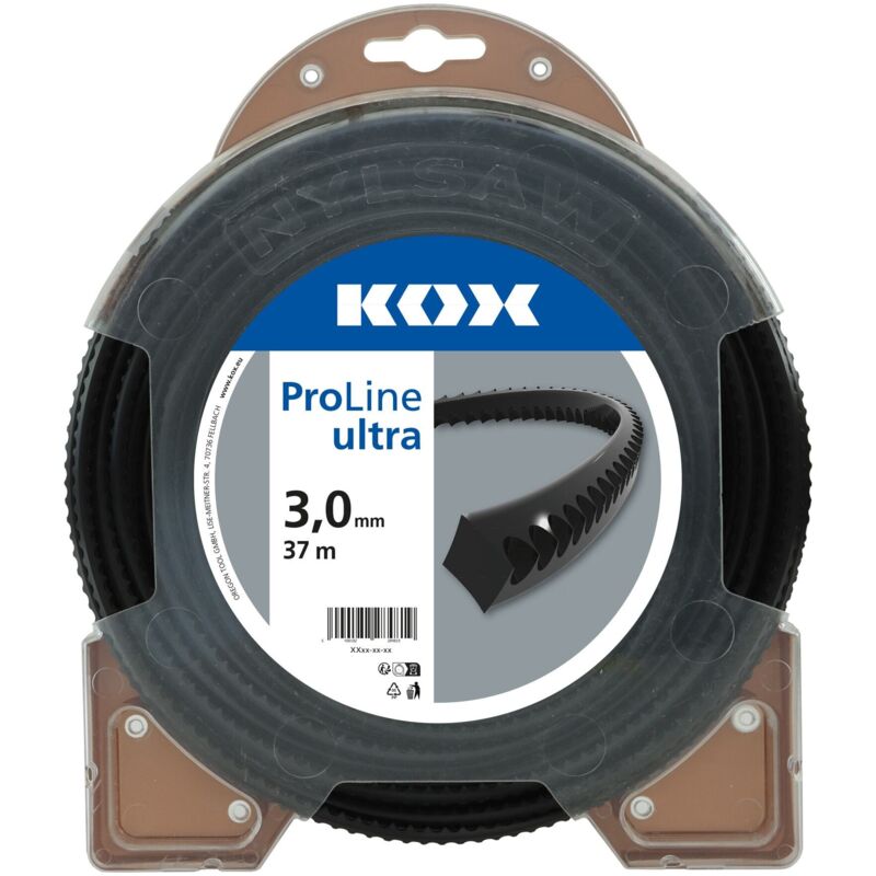 Ligne de débroussaillage KOX ProLine Ultra 3,5 mm de diamètre, 27 m de longueur