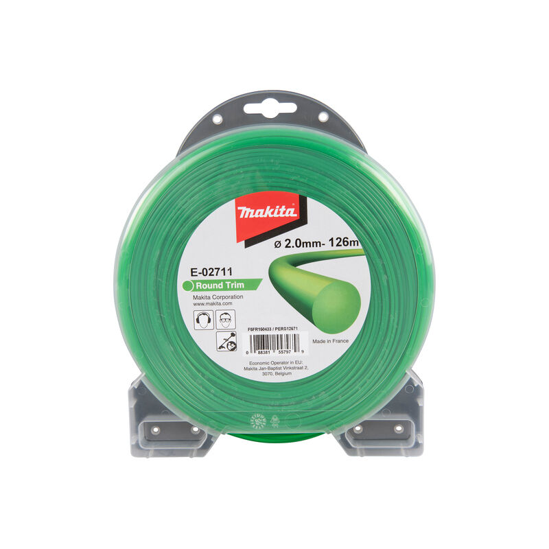 E-02711 cordon en nylon avec bordure ronde 2 mm x 126 m - Makita
