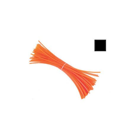 Ligne de débroussailleuse carrée en nylon orange - 3 mm en longueurs de 36 cm - pack. 50 pièces