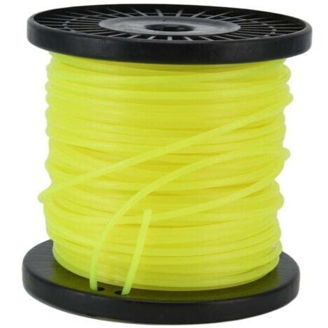 Ligne de Débroussailleuse, Ligne de Débroussailleuse Ronde de 3,0 Mm Ligne de Désherbage Professionnelle en Nylon Adaptée à la Plupart des Tondeuses à Gazon pour la Coupe Lourde Jaune(30 meter