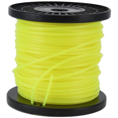 Ligne de Débroussailleuse, Ligne de Débroussailleuse Ronde de 3,0 Mm Ligne de Désherbage Professionnelle en Nylon Adaptée à la Plupart des Tondeuses à Gazon pour la Coupe Lourde Jaune(50 meters)
