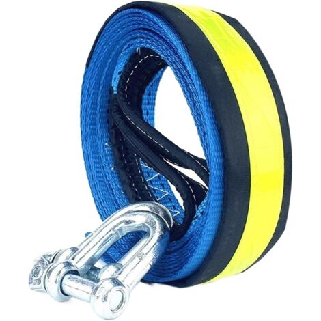 Ligne de Ficelle de Corde de treuil de remorquage synthétique de câble de Voiture Bleu 5 M 8 tonnes Lumineux avec Une Forte Traction d'épaississement for Les véhicules Tout-Terrain ATV