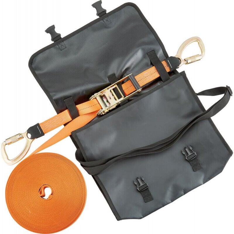 Ligne de vie en sangle. horizontal. Temporaire