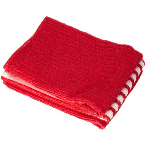 Ligne Décor  - 1790129, 3 Strofinacci , 40 X 40 Cm , Cuistot , Microfibra , Rosso