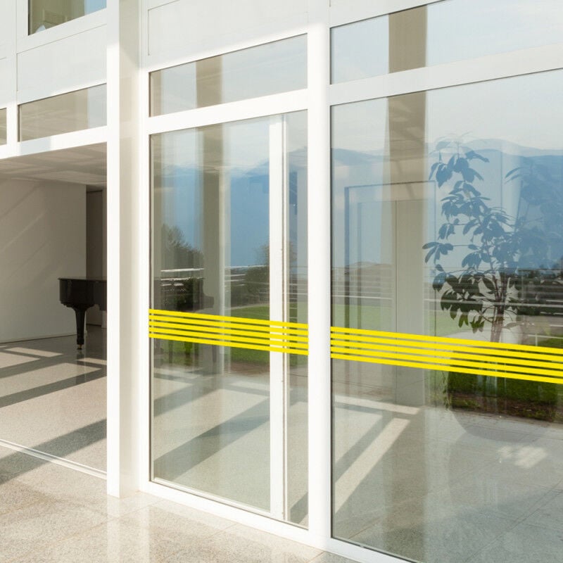 Lignes de marquage pour vitres (WVIT02) - Gris foncé - Hauteur : 10 cm